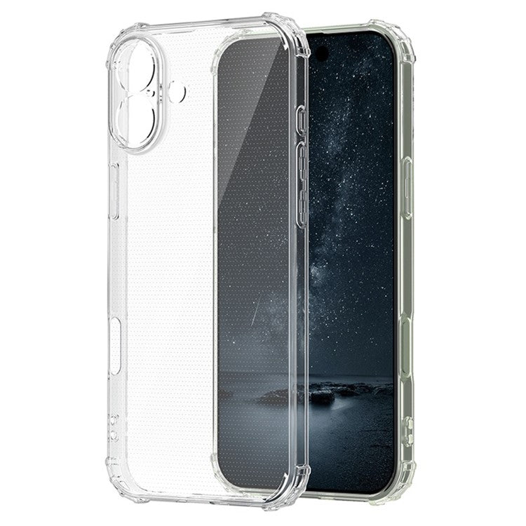 For iPhone 16 Plus Case Anti-Scratch Transparent Mobile Phone Cover