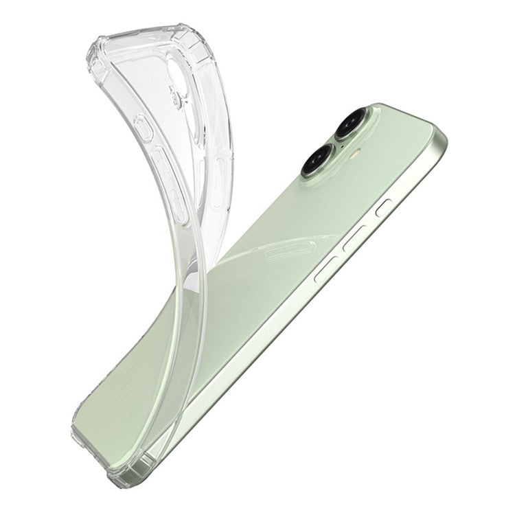 For iPhone 16 Plus Case Anti-Scratch Transparent Mobile Phone Cover