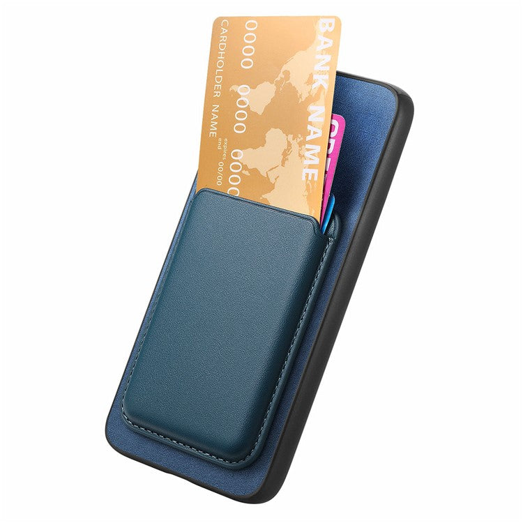B2 For Google Pixel 7a Magnetic Case Detachable Card Holder Leather+TPU Phone Cover - Blue