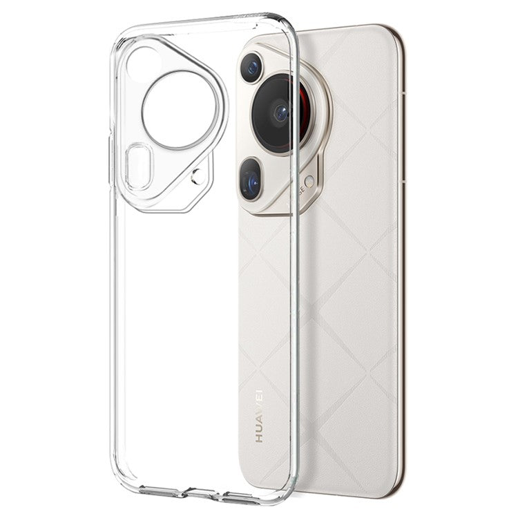 NORTHJO For Huawei Pura 70 Ultra Case Clear TPU Phone Cover with 3D Curved Tempered Glass Film