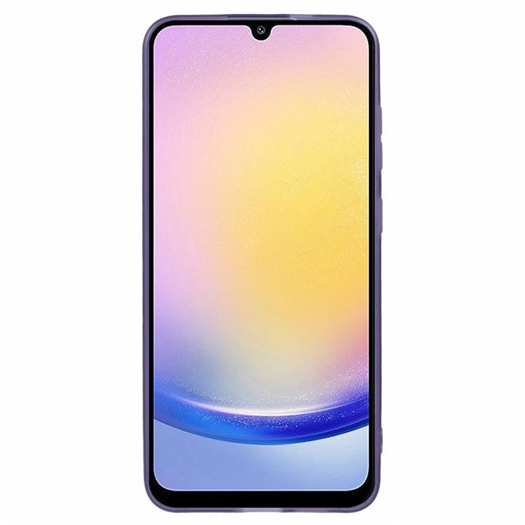 DKSM Series For Samsung Galaxy A34 5G Case Electroplated Camera Frame TPU Phone Cover - Transparent Purple