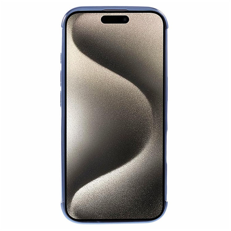 For iPhone 16 Case Side Love Heart Shockproof Soft TPU Back Cover - Blue