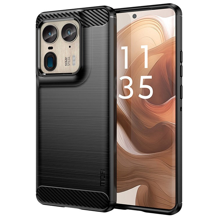 MOFI JK TPU Series-1 For Motorola Moto X50 Ultra 5G / Edge 50 Ultra 5G Case TPU Brushed Phone Cover - Black