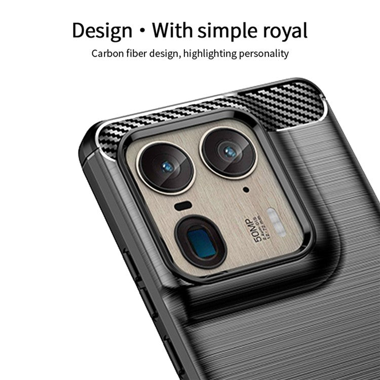 MOFI JK TPU Series-1 For Motorola Moto X50 Ultra 5G / Edge 50 Ultra 5G Case TPU Brushed Phone Cover - Black