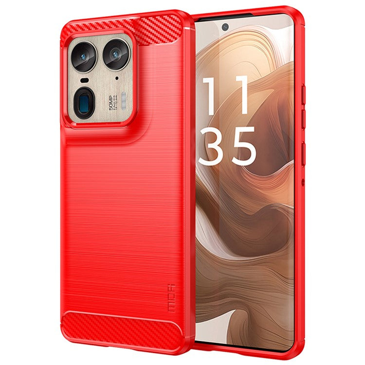 MOFI JK TPU Series-1 For Motorola Moto X50 Ultra 5G / Edge 50 Ultra 5G Case TPU Brushed Phone Cover - Red