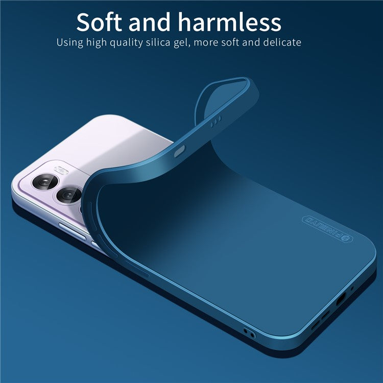 PINWUYO JK Touching Series For Oppo Reno12 5G (Global) Case Silk Touch Soft TPU Phone Cover - Black