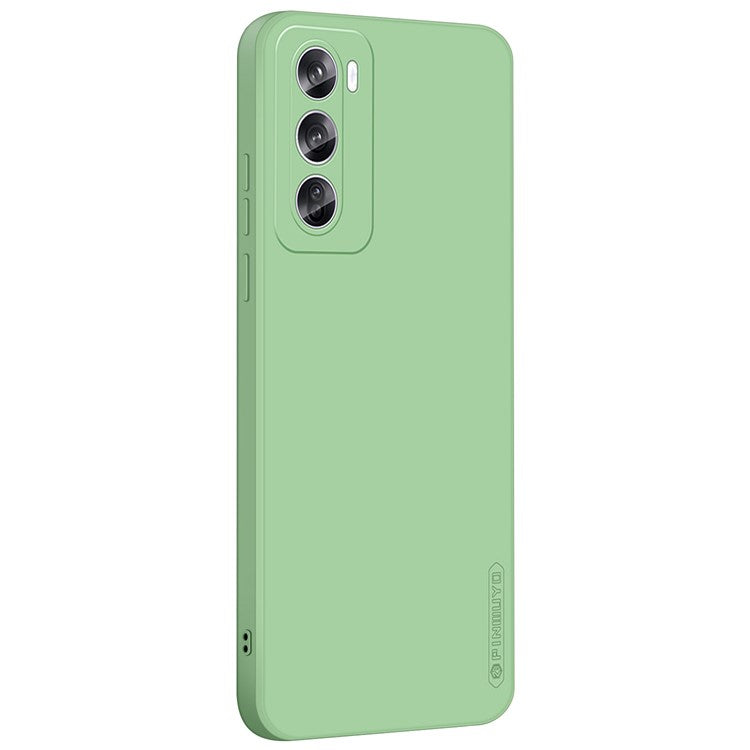 PINWUYO JK Touching Series For Oppo Reno12 Pro 5G (Global) TPU Case Fiber Lining Phone Cover - Matcha Green