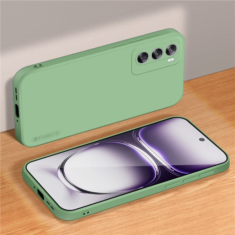 PINWUYO JK Touching Series For Oppo Reno12 Pro 5G (Global) TPU Case Fiber Lining Phone Cover - Matcha Green