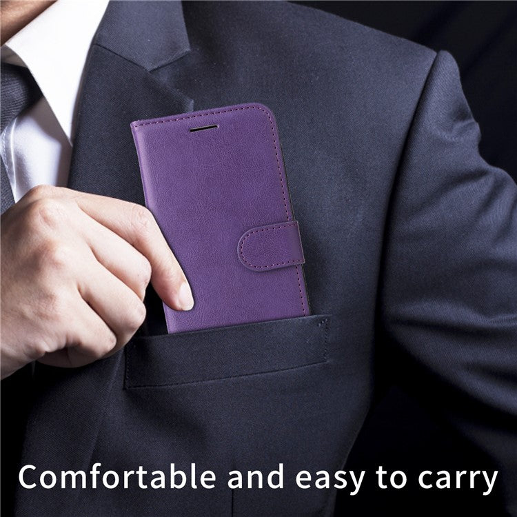 KT Leather Series-2 for Huawei Pura 70 Case Flip Folio Leather Cell Phone Cover Card Holder - Purple