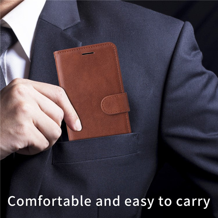 KT Leather Series-2 for Huawei Pura 70 Case Flip Folio Leather Cell Phone Cover Card Holder - Brown