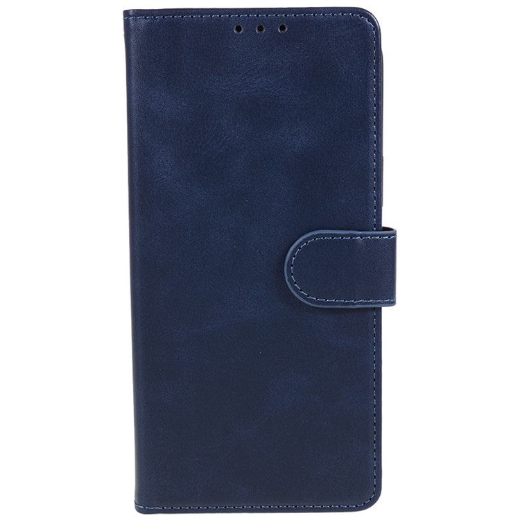For OnePlus Nord 4 Case Card Holder Wallet PU Leather Phone Cover Calf Texture Wrist Strap - Blue