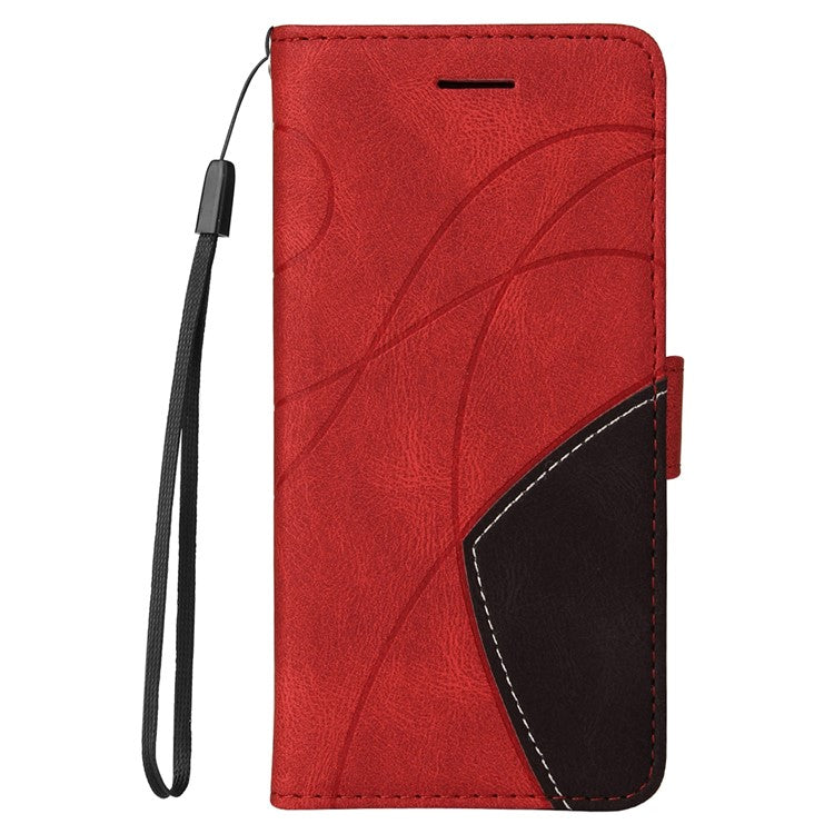 KT Leather Series-1 For Huawei Pura 70 Wallet Case Two-Color Splicing Stand Leather Phone Cover - Red