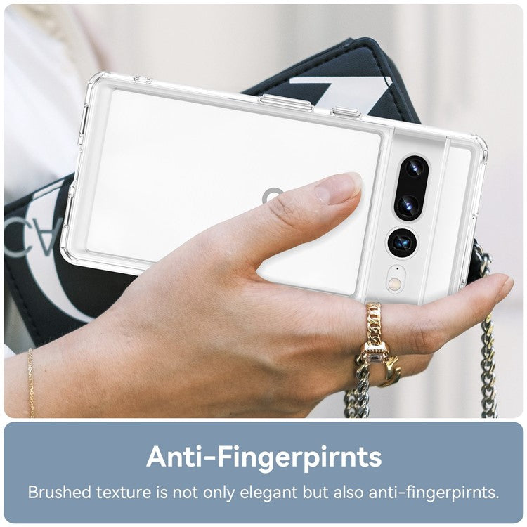 Candy Series Phone Case for Google Pixel 7 Pro, Airbag Corner Scratch-resistant Soft TPU Back Cover - Transparent