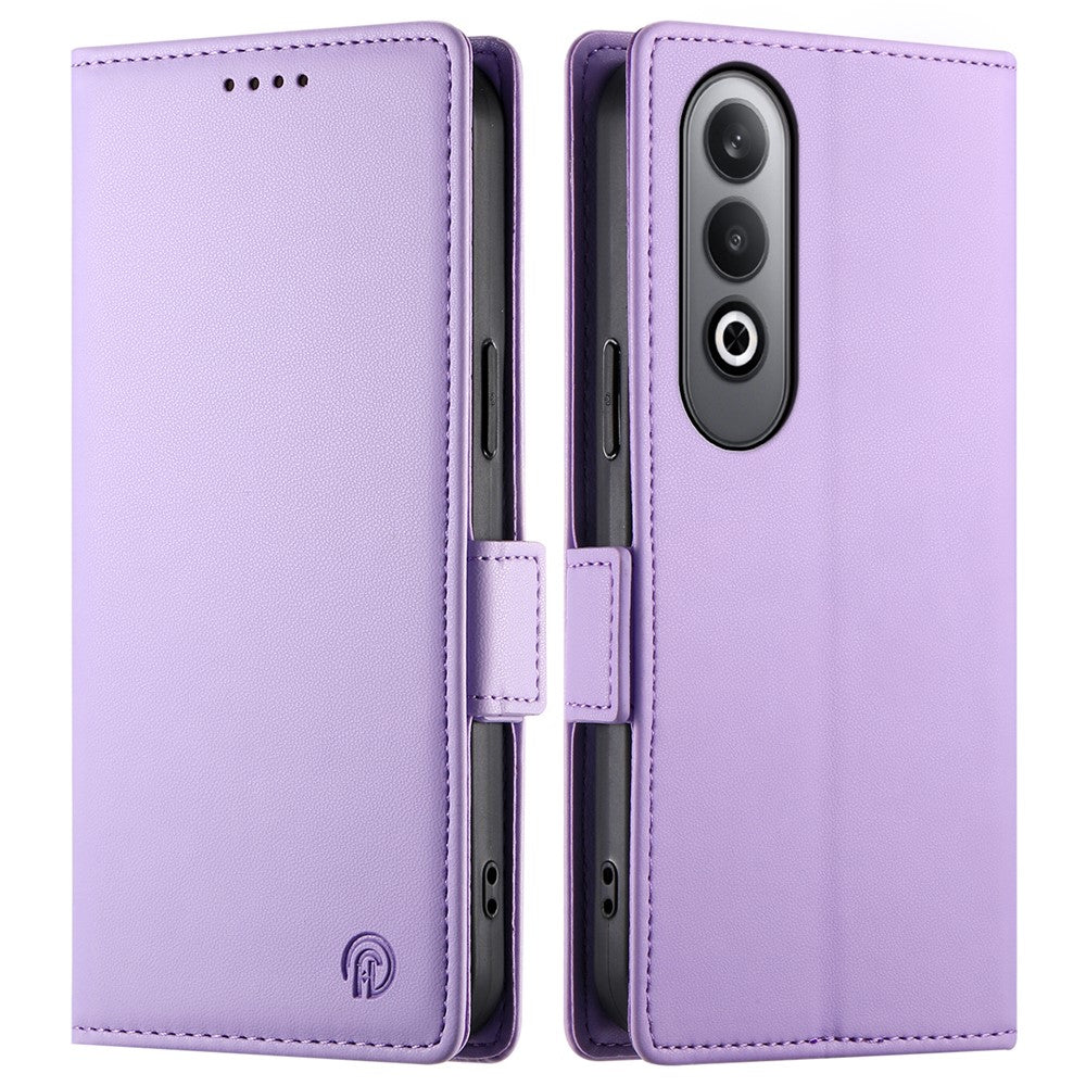 DF-010 For Oppo K12 / OnePlus Nord CE4 5G Stand Case Anti-Drop PU Leather Wallet Phone Cover - Purple