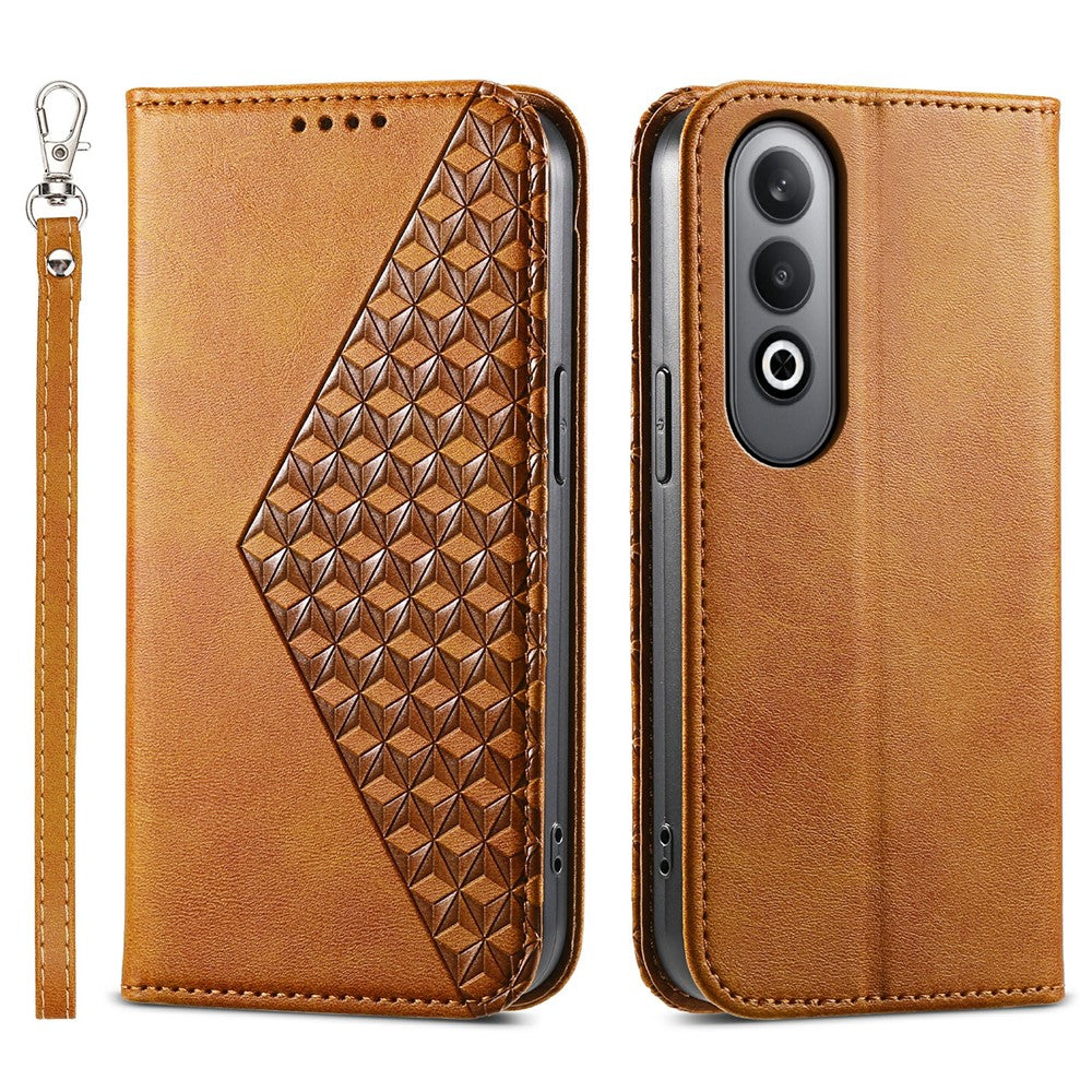 For Oppo K12 / OnePlus Nord CE4 5G Case Calf Texture PU Leather Phone Cover with Wallet - Yellow