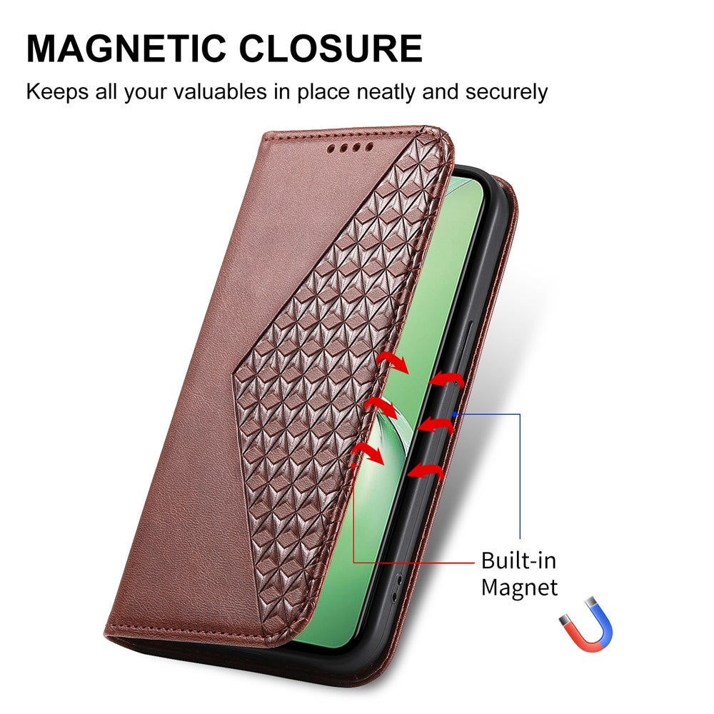 For Oppo K12 / OnePlus Nord CE4 5G Case Calf Texture PU Leather Phone Cover with Wallet - Brown