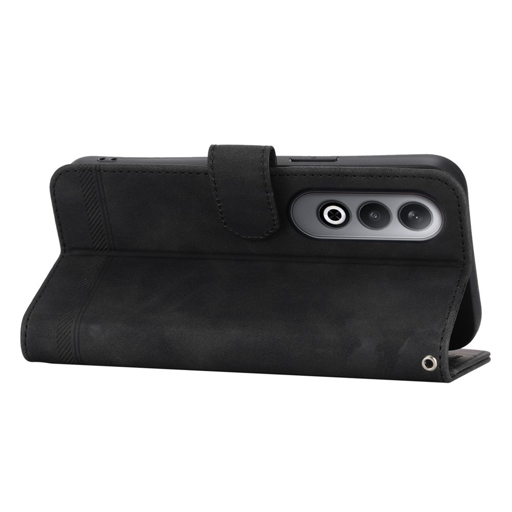 DIERFENG DF-03 For Oppo K12 / OnePlus Nord CE4 5G Wallet Case Anti-Drop Leather Phone Cover - Black