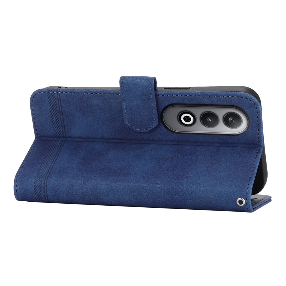 DIERFENG DF-03 For Oppo K12 / OnePlus Nord CE4 5G Wallet Case Anti-Drop Leather Phone Cover - Blue
