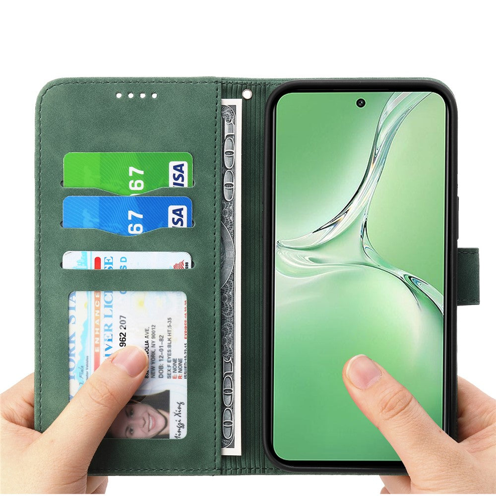 DIERFENG DF-03 For Oppo K12 / OnePlus Nord CE4 5G Wallet Case Anti-Drop Leather Phone Cover - Green