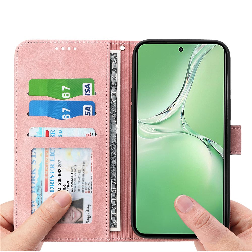 DIERFENG DF-03 For Oppo K12 / OnePlus Nord CE4 5G Wallet Case Anti-Drop Leather Phone Cover - Pink