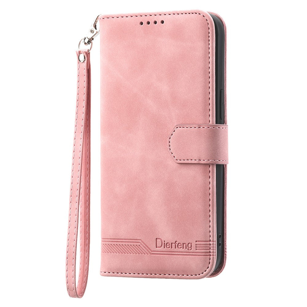 DIERFENG DF-03 For Oppo K12 / OnePlus Nord CE4 5G Wallet Case Anti-Drop Leather Phone Cover - Pink