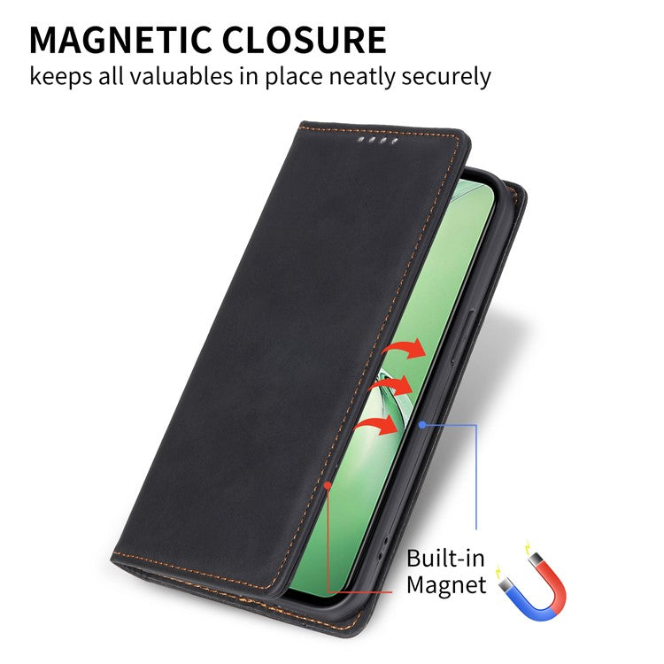 DF-05 For Oppo K12 / OnePlus Nord CE4 5G Case RFID Blocking PU Leather Wallet Phone Cover - Black