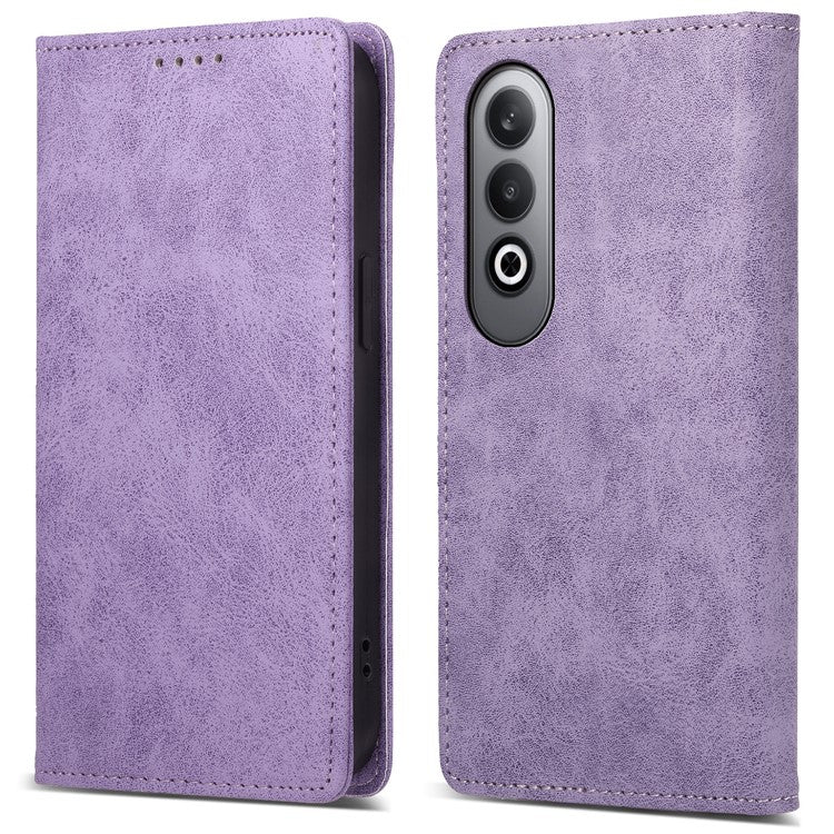 DF-05 For Oppo K12 / OnePlus Nord CE4 5G Case RFID Blocking PU Leather Wallet Phone Cover - Purple