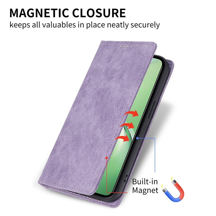 DF-05 For Oppo K12 / OnePlus Nord CE4 5G Case RFID Blocking PU Leather Wallet Phone Cover - Purple
