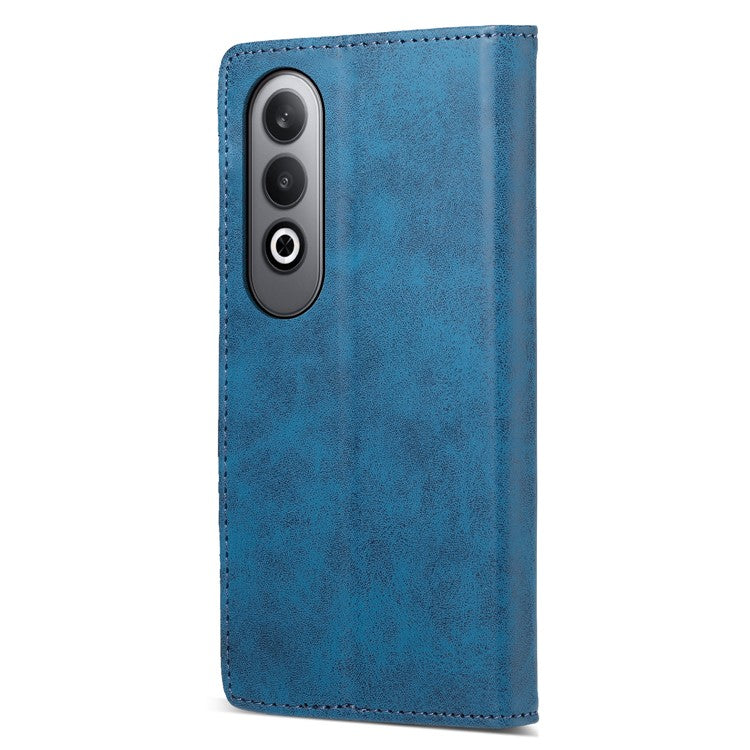 DF-05 For Oppo K12 / OnePlus Nord CE4 5G Case RFID Blocking PU Leather Wallet Phone Cover - Blue
