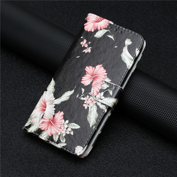 For Google Pixel 8a Case Leather Pattern Design Flip Wallet Phone Cover - Rhododendron