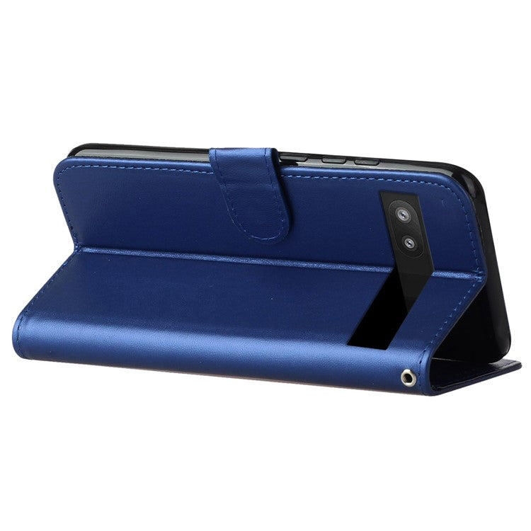 For Google Pixel 8a Case Wallet Style Flip Leather Phone Cover Card Holder - Blue