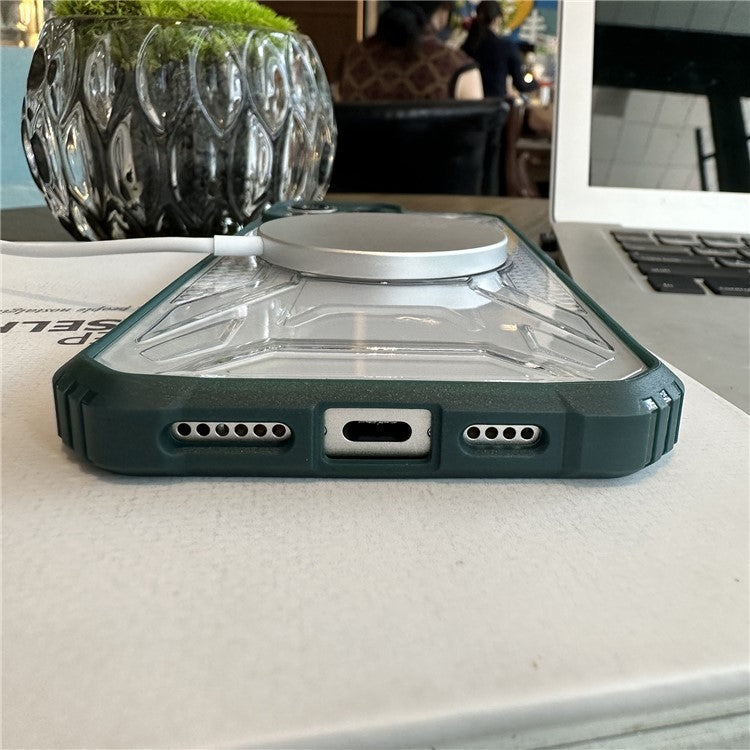 For iPhone 16 Pro Magnetic Case TPU+PC Protective Phone Cover - Purple