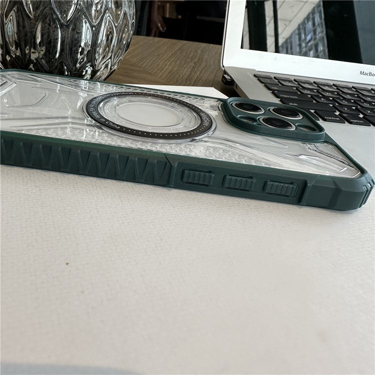 For iPhone 16 Pro Magnetic Case TPU+PC Protective Phone Cover - Purple