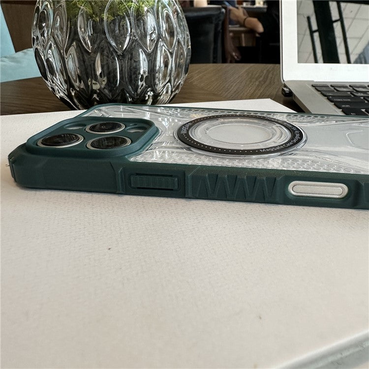 For iPhone 16 Pro Magnetic Case TPU+PC Protective Phone Cover - Purple