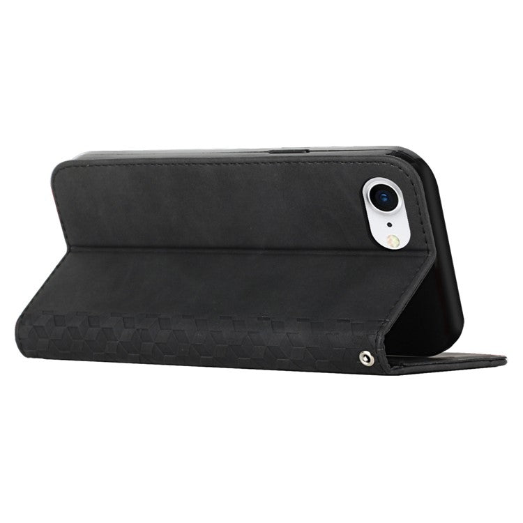 For iPhone 16e Wholesale Cell Phone Stand Case Magnetic Closure PU Leather Cover - Black