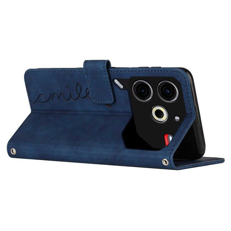 For TECNO Pova 6 Neo Wallet Case Folio PU Leather Phone Cover Card Slots - Sapphire