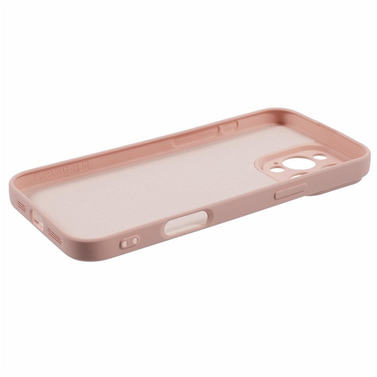 For iPhone 16 Pro Case TPU Back Soft Anti-Scratch Fiber Lining Phone Cover - Pink