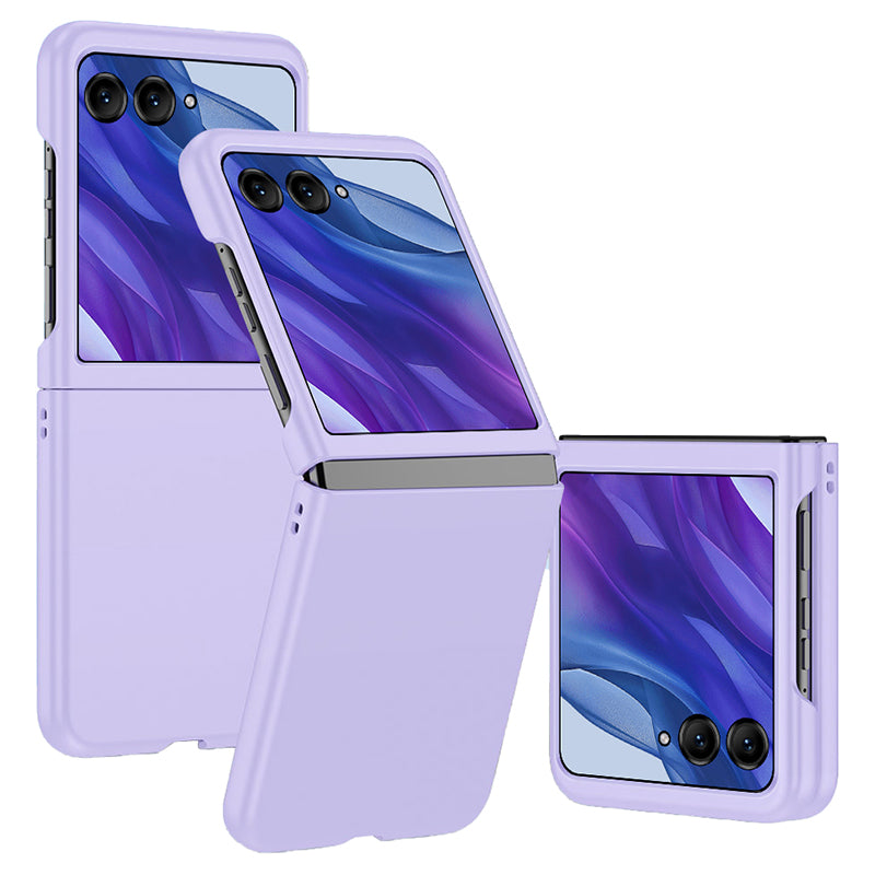 For Motorola Razr 50 Ultra 5G Case Skin-Touch Rubberized Hard PC Phone Cover - Light Purple