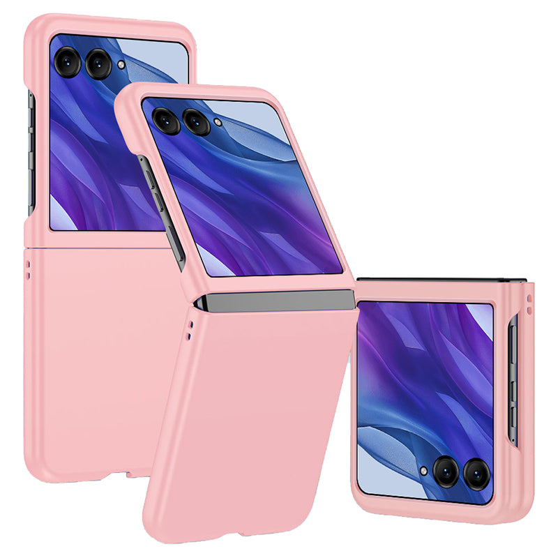 For Motorola Razr 50 Ultra 5G Case Skin-touch Rubberized Hard PC Phone Cover - Pink