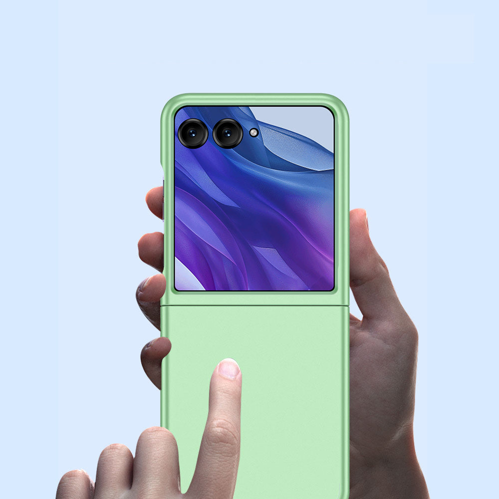 For Motorola Razr 50 Ultra 5G Case Skin-touch Rubberized Hard PC Phone Cover - Mint Green