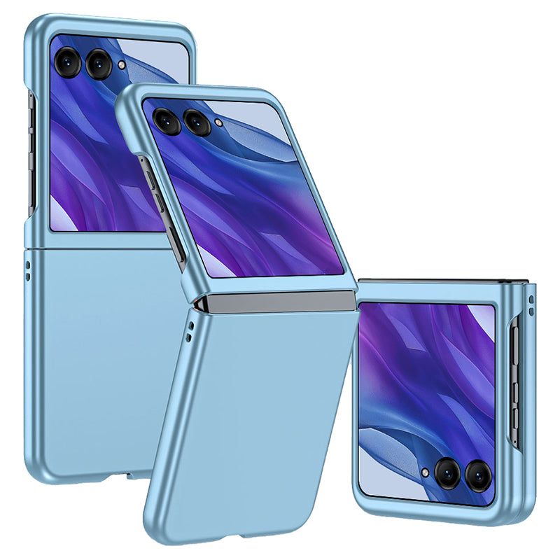 For Motorola Razr 50 Ultra 5G Case Skin-touch Rubberized Hard PC Phone Cover - Sky Blue