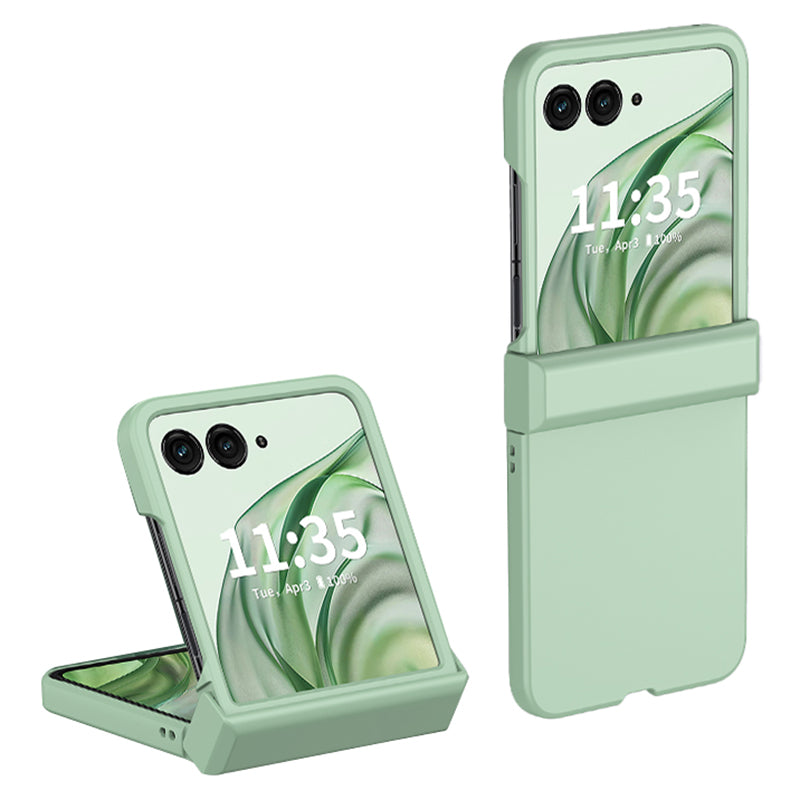 For Motorola Razr 50 Ultra 5G Case Hinge Protection Skin-touch PC Phone Cover - Mint Green