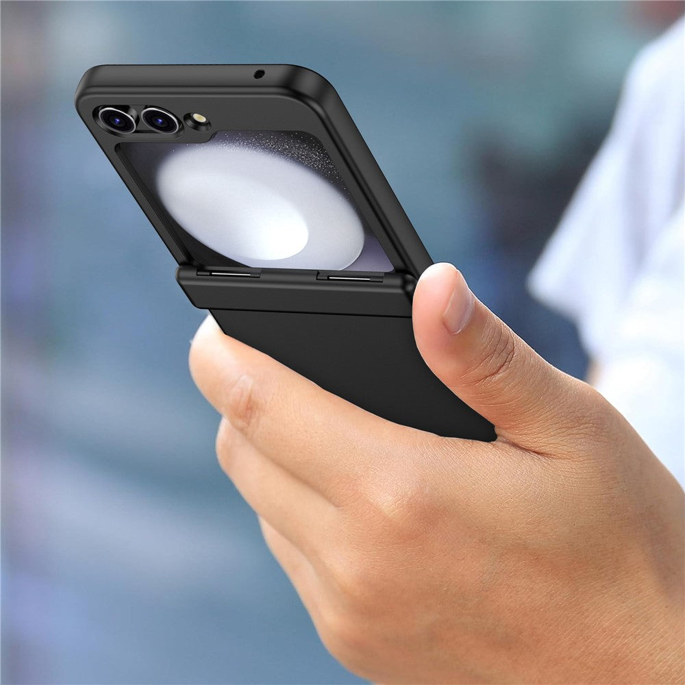 For Samsung Galaxy Z Flip7 FE 5G / Z Flip6 5G Case Hinge Protection TPU+PC Phone Cover - Black