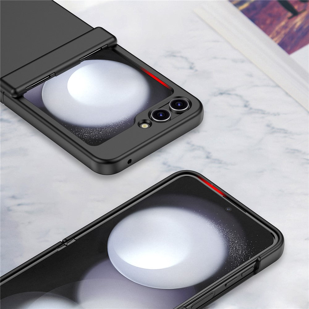 For Samsung Galaxy Z Flip7 FE 5G / Z Flip6 5G Case Hinge Protection TPU+PC Phone Cover - Black