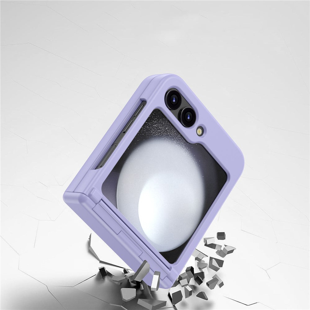 For Samsung Galaxy Z Flip7 FE 5G / Z Flip6 5G Case Hinge Protection TPU+PC Phone Cover - Light Purple