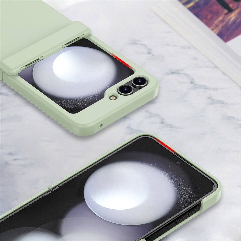 For Samsung Galaxy Z Flip7 FE 5G / Z Flip6 5G Case Hinge Protection TPU+PC Phone Cover - Green