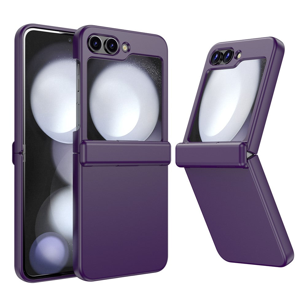 For Samsung Galaxy Z Flip7 FE 5G / Z Flip6 5G Case Hinge Protection TPU+PC Phone Cover - Dark Purple