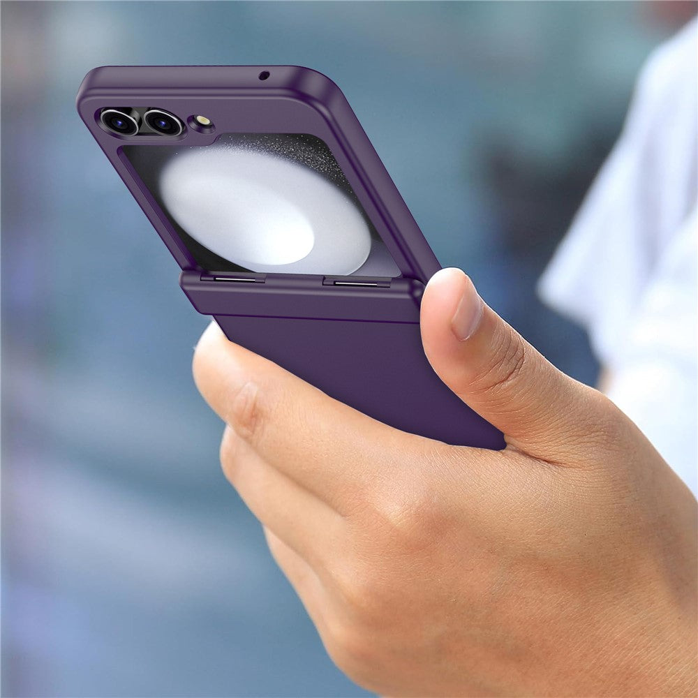 For Samsung Galaxy Z Flip7 FE 5G / Z Flip6 5G Case Hinge Protection TPU+PC Phone Cover - Dark Purple