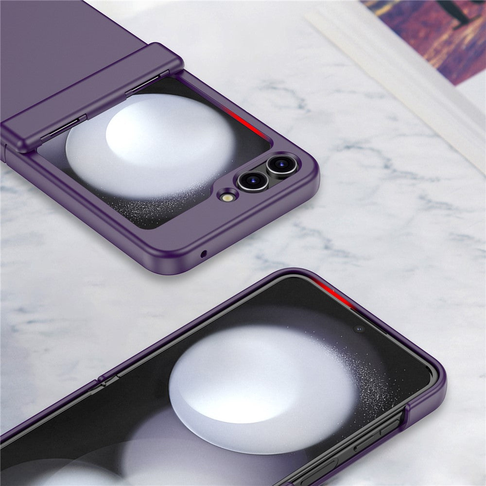 For Samsung Galaxy Z Flip7 FE 5G / Z Flip6 5G Case Hinge Protection TPU+PC Phone Cover - Dark Purple