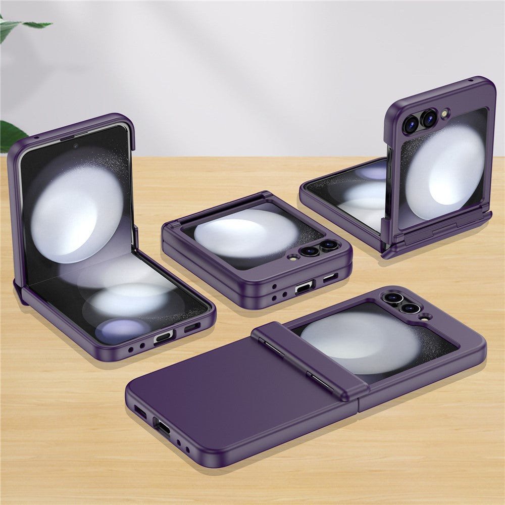For Samsung Galaxy Z Flip7 FE 5G / Z Flip6 5G Case Hinge Protection TPU+PC Phone Cover - Dark Purple